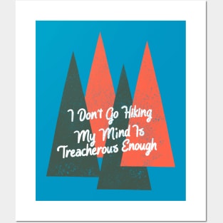Indoorsy Introvert Hiking Quote Posters and Art